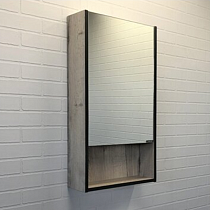 Шкаф-зеркало Вена-45 дуб дымчатый COMFORTY на сайте Стройсервис
