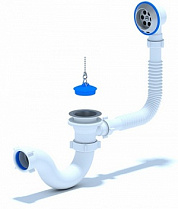 Сифон для ванны с выпуском 1 1/2", с переливом АНИ E155 на сайте Стройсервис
