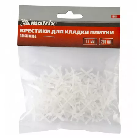 Крестики для кафеля 1,5мм  (200шт./упак.) MATRIX на сайте Стройсервис
