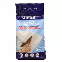 Шпатлевка гипсовая Gifas Universal 3кг  на сайте Стройсервис
