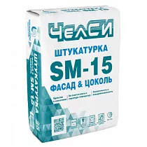 Штукатурка цементная серая ЧелСИ-ФАСАД&ЦОКОЛЬ SM-15, 25кг на сайте Стройсервис
