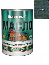 Акватекс масло для террас, лестниц, полов 0,75л графит на сайте Стройсервис
