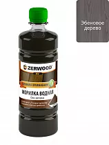 Морилка водная ZERWOOD MV эбеновое дерево 0,5 бутылка ПЭТ(1/6) *6(1/1080) на сайте Стройсервис
