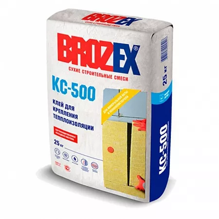 Смесь для крепления и армирования теплоизоляции Brozex КС-500 25кг  на сайте Стройсервис
