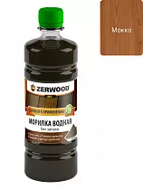 Морилка водная ZERWOOD MV мокко 0,5 бутылка ПЭТ(1/6) *6(1/1080) на сайте Стройсервис
