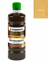 Морилка водная Сосна 0,5л ZERWOOD MV на сайте Стройсервис
