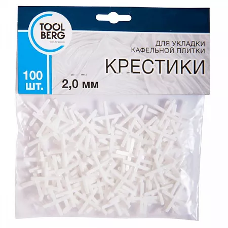 2707320 Крестики для кафельной плитки 2мм (100шт.) TOOLBERG на сайте Стройсервис
