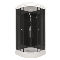 Душевая Кабина Топ 90*90 А" 1/4 круга низкий поддон 7 мест+сифон на сайте Стройсервис
