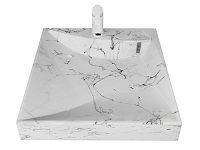 Умывальник над с/маш. Твист 60 белый мрамор с кронштейном  52315001 на сайте Стройсервис
