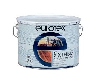 Лак яхтный полуматовый 10л EUROTEX