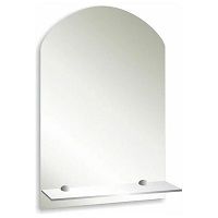 Зеркало Арка 390х590 с полкой В004 на сайте Стройсервис
