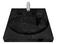 Умывальник над с/маш. Твист 60 черный мрамор с кронштейном 52315002 на сайте Стройсервис
