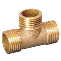 Тройник латунь 1/2" НР никел. на сайте Стройсервис
