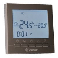 Термостат комнатный VIEIR VR405-D латунный матовый на сайте Стройсервис
