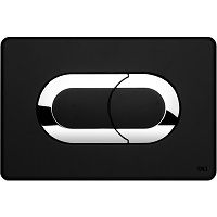 Панель пневматическая двойная OLI SALINA пластик (хром) 640097 черный глянц. на сайте Стройсервис
