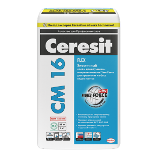 Клей для всех видов плитки СМ16 Flex 25 кг Ceresit (Церезит) на сайте Стройсервис
