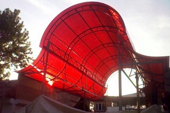 Сотовый поликарбонат красный 4мм*2100*6000 ULTRAMARIN  