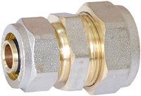 Муфта для металлопластиковой трубы, вода, редукционная  26х20 ЕВРО никелированная  на сайте Стройсервис
