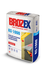 Смесь для приклеивания теплоизоляции Brozex КС-1000 Фасад 25кг (Брозекс)  на сайте Стройсервис
