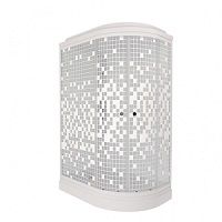 Душевая кабина "Коралл 120*80 А" левая,1/4 круга,низ.подд,Белый,Мозаика,ДН4(6мест)+сифон  на сайте Стройсервис
