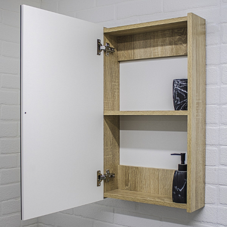 Шкаф-зеркало Мечта 50 Дуб сонома Айсберг DM2318HZ Домино (2)