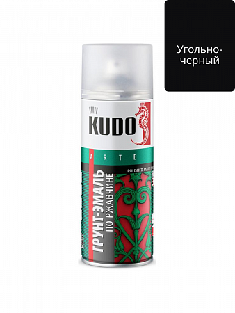 Аэрозоль- Грунт эмаль по ржавчине RAL 9005 черная 520мл KUDO *12 на сайте Стройсервис
