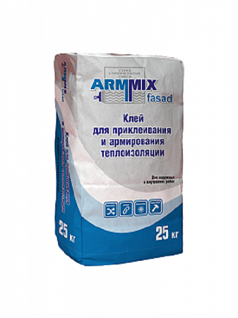 Смесь для крепления и армирования теплоизоляции ARMMIX fasad 25кг  на сайте Стройсервис
