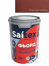 Краска для деревянных фасадов, кроющий антисептик ФЬОРД Морозная рябина 0,9л Сайтекс на сайте Стройсервис
