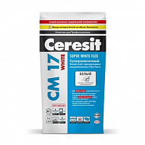 Клей для плитки эластичный СМ17 White Ceresit (Церезит) 5кг