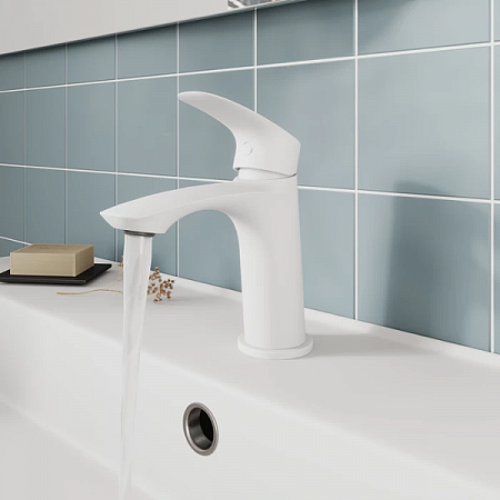 Смеситель для умывальника Rora RORWT00M01 белый Milardo