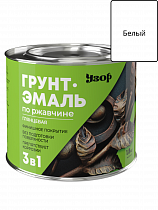 Грунт-эмаль по ржавчине 3в1 Узор глянцевая белая фас 1.8кг на сайте Стройсервис
