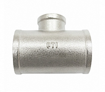 Тройник латунь переходной 3/4"х1/2"х3/4" ВР никел.  на сайте Стройсервис
