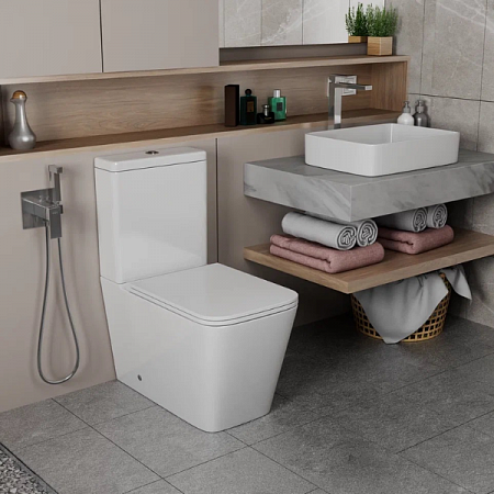 Унитаз-компакт D&K Berlin DT1437016 сиденье микролифт, белый