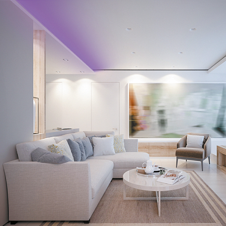 Лента светодиодная 24V 11W/m COB 352led/m IP20 фиолет. 5м*10мм 00-357 APEYRON Electrics (2)