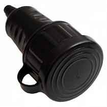 Розетка каучук с/з 1-местная черная переносная с заглушкой 16А 250В IP44 СВЕТОПРИБОР на сайте Стройсервис
