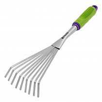 Грабли веерные 9 - зубые, 130 х 420 мм, стальные, пластиковая рукоятка, Connect, Palisad на сайте Стройсервис
