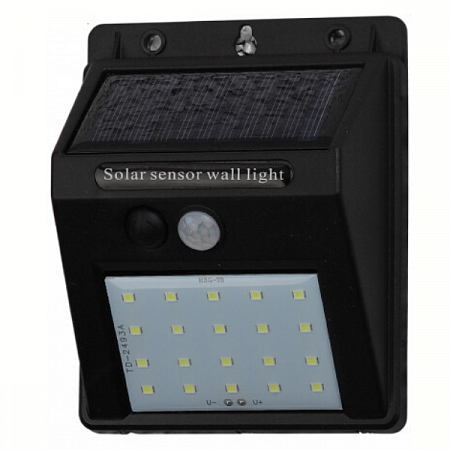 Светильник фасадный ERAFS064-04 20LED 60лм с датчиком движения солнечная батарея ЭРА Б0044244 на сайте Стройсервис
