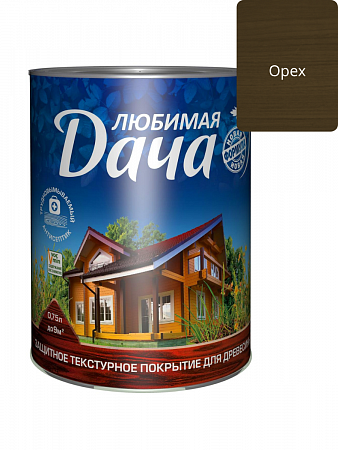 "Любимая дача" - тектурное покрытие 0,75 л (орех) на сайте Стройсервис
