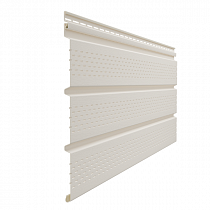 Софит Docke PREMIUM  перфорированный (Пломбир)  на сайте Стройсервис
