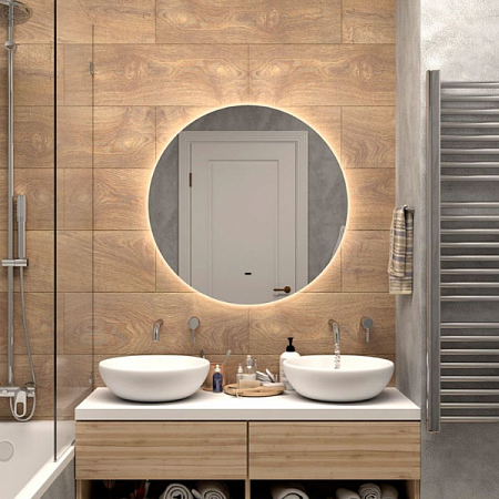 Зеркало Ajoure D550 с бесконтактным сенсором, теплая подсветка 3ЛП324 на сайте Стройсервис
