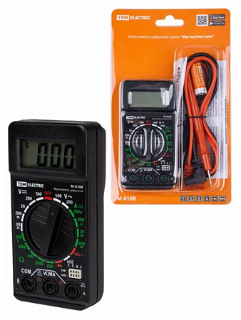 Мультиметр цифровой серия "МастерЭлектрик" М-810В (компакт) SQ1005-0009 TDM на сайте Стройсервис

