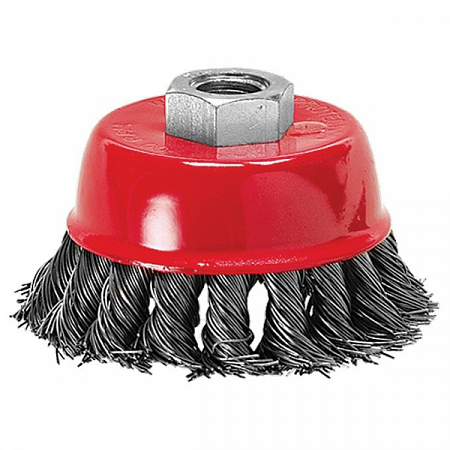 Щетка крацовка "чашка" 150мм ч/м крученая  MATRIX на сайте Стройсервис
