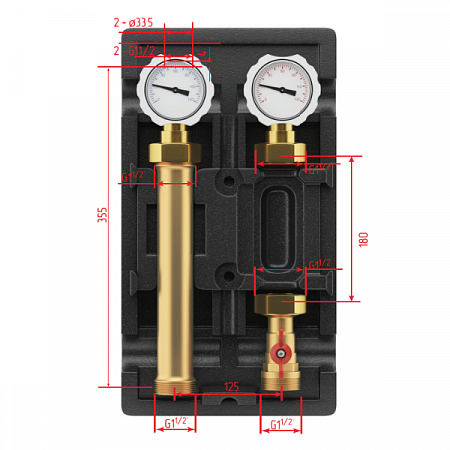Насосная группа быстрого монтажа Dn25 Прямая Wester без насоса