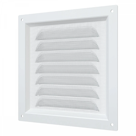 Решетка вытяжная стальная 1515МЭ белая ERA (2)
