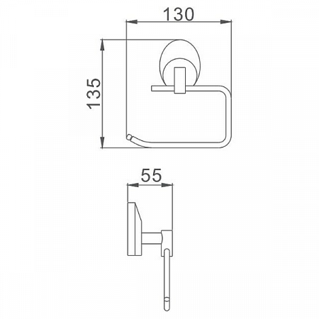Держатель для туалетной бумаги Haiba настенный 130 мм хром НВ1603-3