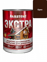 Защитно-декоративное покрытие для древесины Акватекс ЭКСТРА орех 0,8л на сайте Стройсервис
