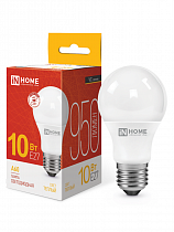 Лампа светодиодная LED-A60-VC 10Вт тепл. бел. 230В E27 3000К IN HOME  на сайте Стройсервис
