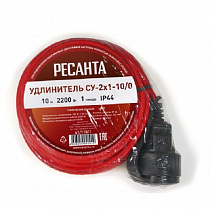 Силовой удлинитель Ресанта без катушки, СУ-2x1-10/0 (IP44) 61/118/1 на сайте Стройсервис
