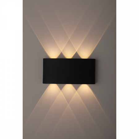 Светильник накл. LED 6*1Вт 3000K IP54 черный WL12 ВК ЭРА(2)