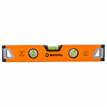 Уровень алюминиевый "Усиленный"400мм.,3 глазка,(1 зеркальный)2 комп.рукоятки Вихрь  на сайте Стройсервис
